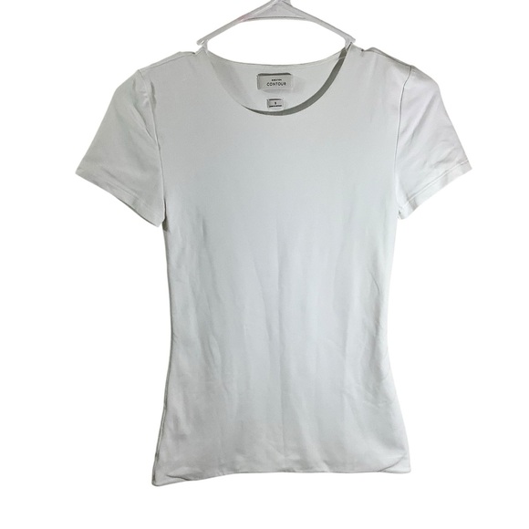 Babaton Contour White Short Sleeve Tee Stretched - Picture 1 of 7